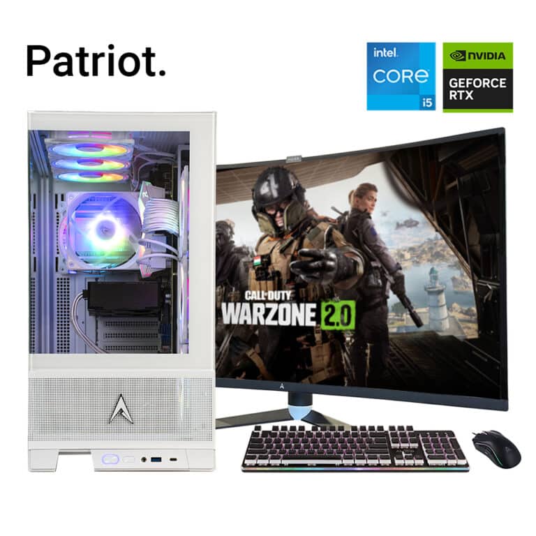 Allied Patriot Intel Core i514400F RTX 4070 12GB Gaming PC 31.5" Curved Monitor 1stChoiceNow